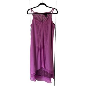 White House Black Market purple sleeveless midi length dress size 8